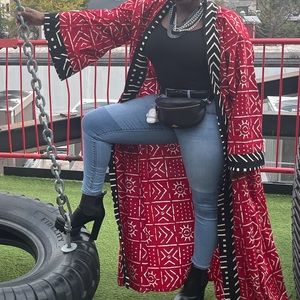 African Ankara Print Designed kimono‼️